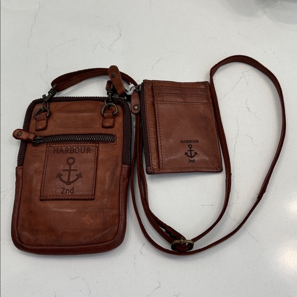 Harbour 2Nd Handbags - Brown Leather Crossbody Bag with Anchor Motif